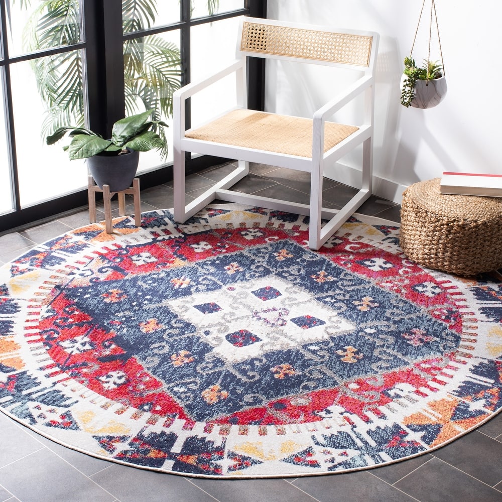 SAFAVIEH Montage Padelea Boho Indoor/ Outdoor Waterproof Patio Backyard Rug
