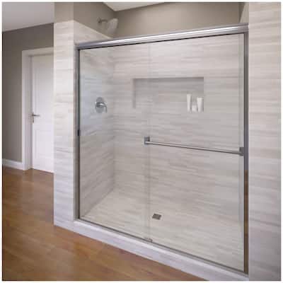 Basco Classic 70" High x 40" Wide Bypass Framed Shower Door with Clear