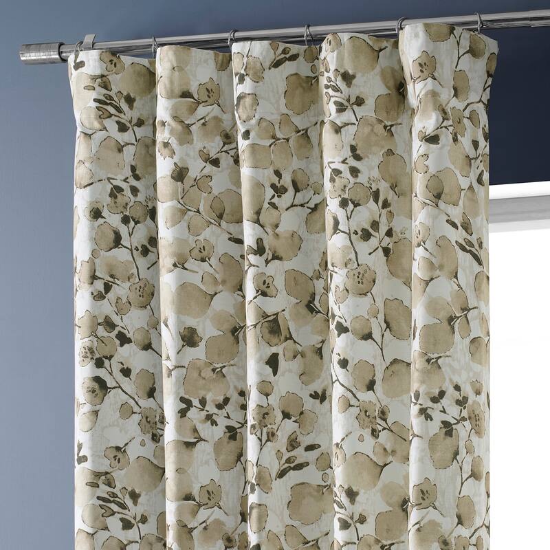 Exclusive Fabrics Textured Cotton Printed Curtains for Bedroom and Living room (1 Panel)