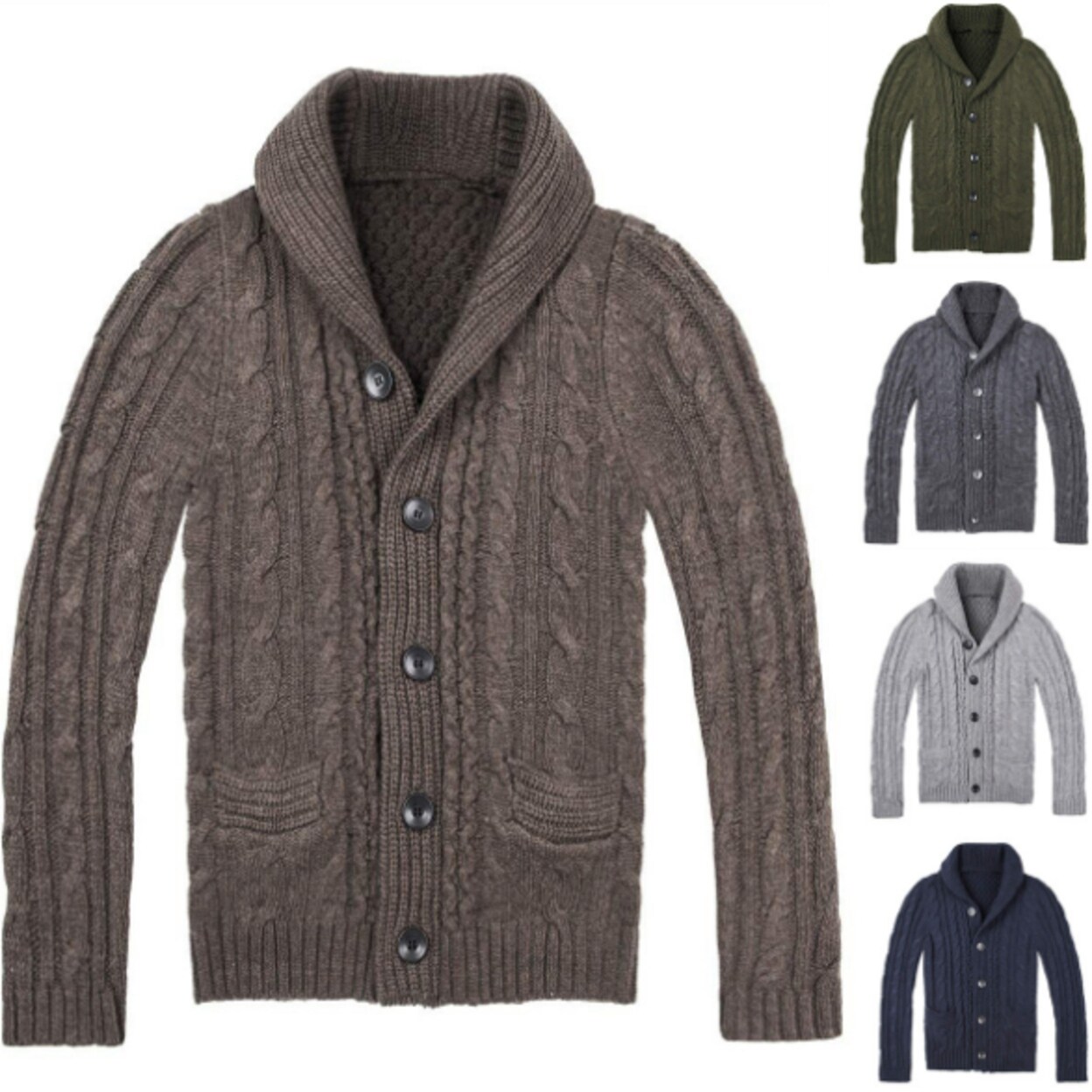 mens cotton shawl cardigan