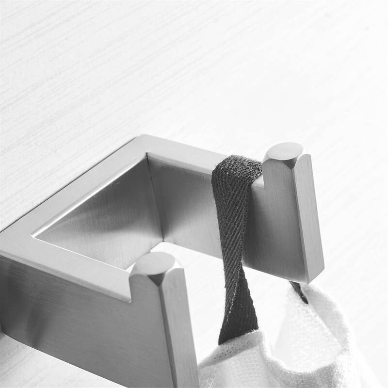 Bathroom Towel Hook SUS304 Stainless Steel Bathroom Robe Hooks Clothes Coat Hook Kitchen Cabinet Closet Sponges Wall Mounted
