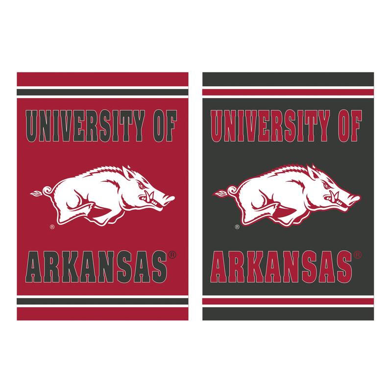 Embossed Suede Flag, House Size, University of Arkansas