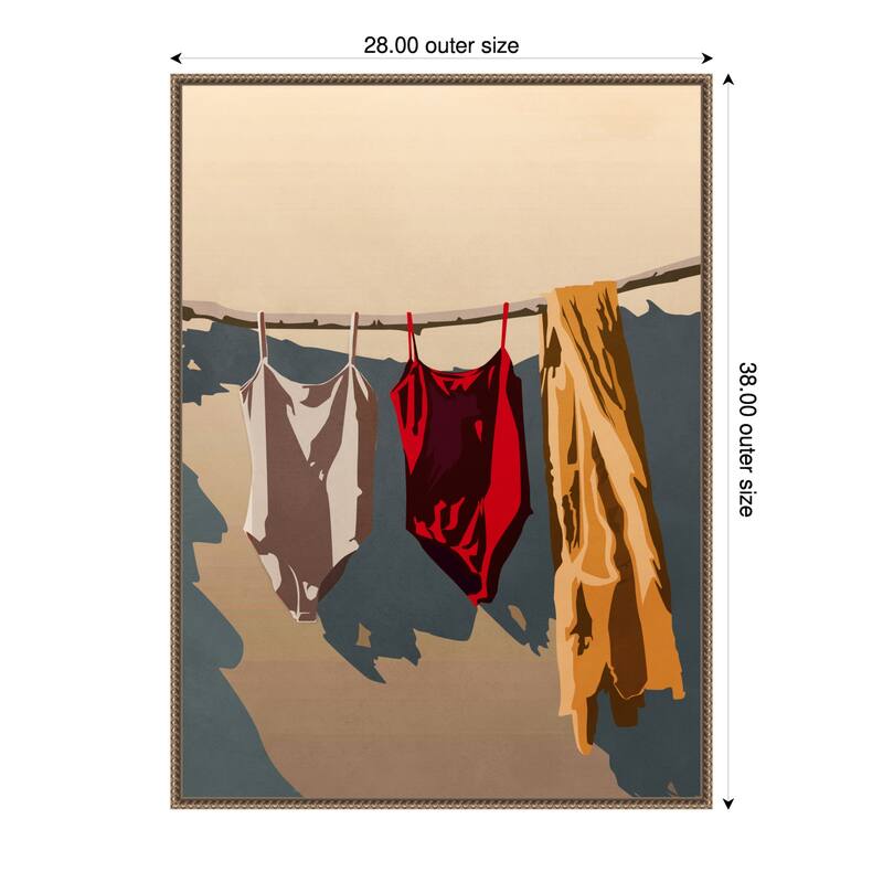 End of a Wonderful Day by Nadjaa Framed Canvas Wall Art - 28 x 38 in