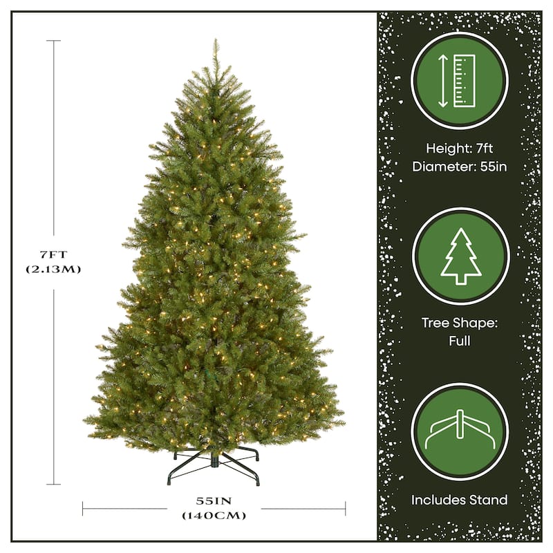 National Tree Company 7 ft. Pre-Lit Dunhill Fir Christmas Tree - 7 Foot