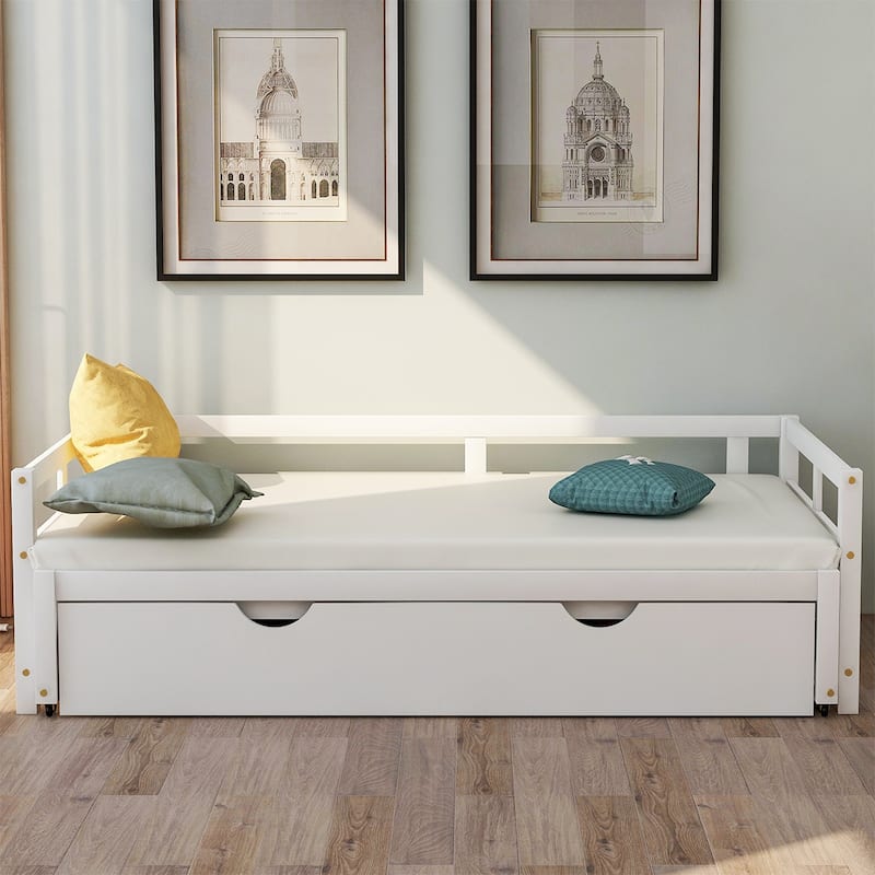 Merax Twin/King Expandable Sleeper Daybed with trundle