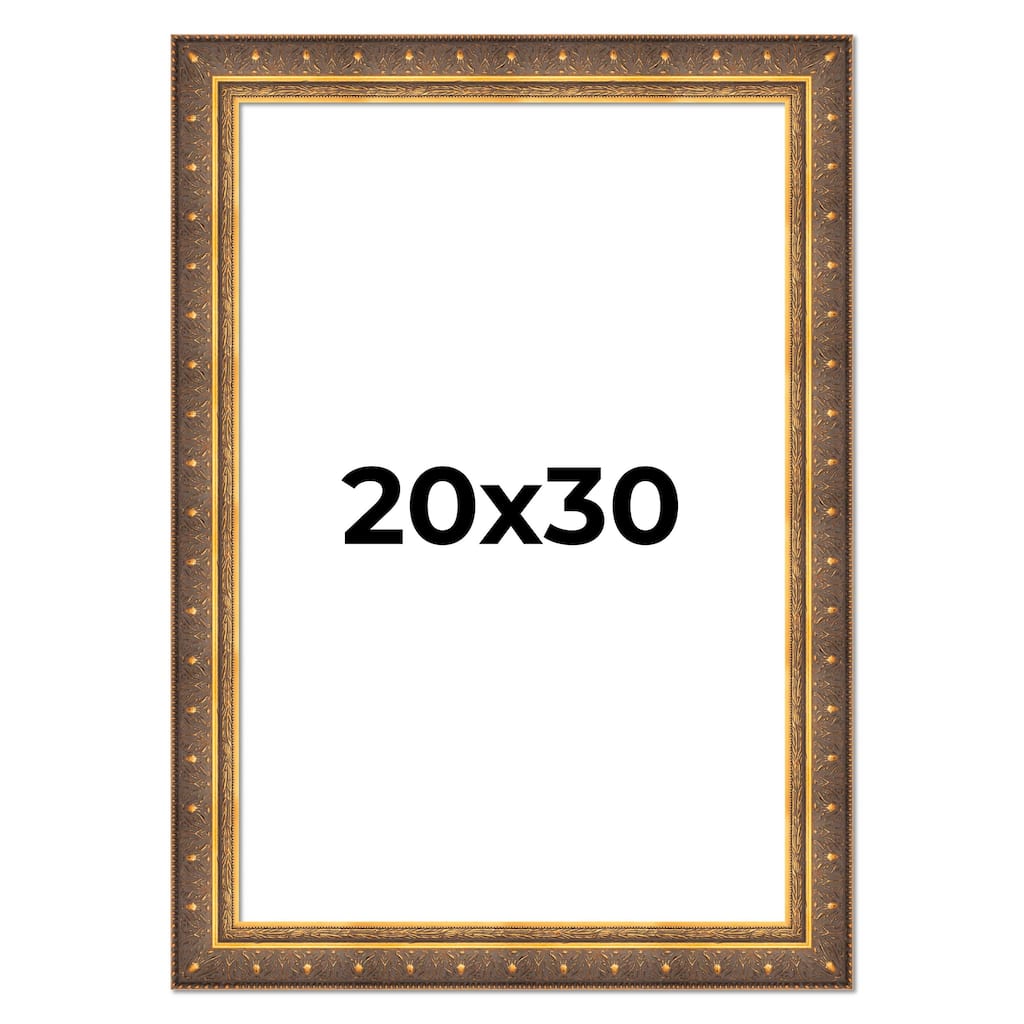 20x30 Frame Vintage Gold Solid Wood Picture Frame | 2.5 Inch Moulding -  Overstock - 38028025, image size:1024x1024