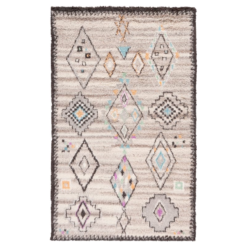 SAFAVIEH Hand-knotted Kenya Gaida Southwestern Tribal Wool Rug - 5' x 8' - Natural/Multi