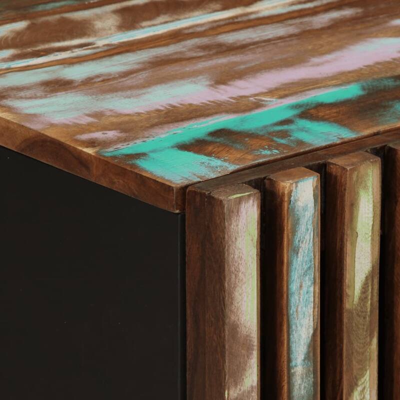 vidaXL Coffee Table Reclaimed Finish Solid Acacia Wood Medium - 20.1 x 31.5 x 15.7 in