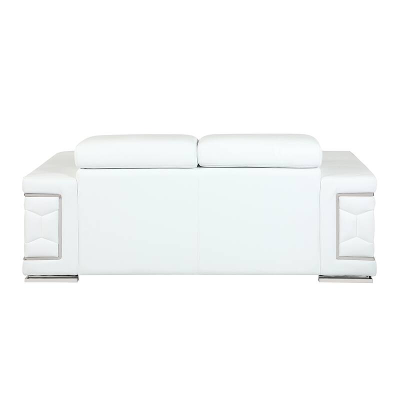 Top Grain Italian Leather Loveseat