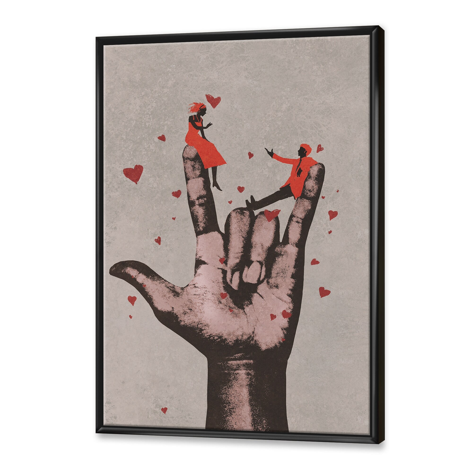 I Love You Sign - Metal Wall Decor – Mind Bending Metal Art DesignQ I Love You Sign With Romantic カップル モダンフレームウォールアート