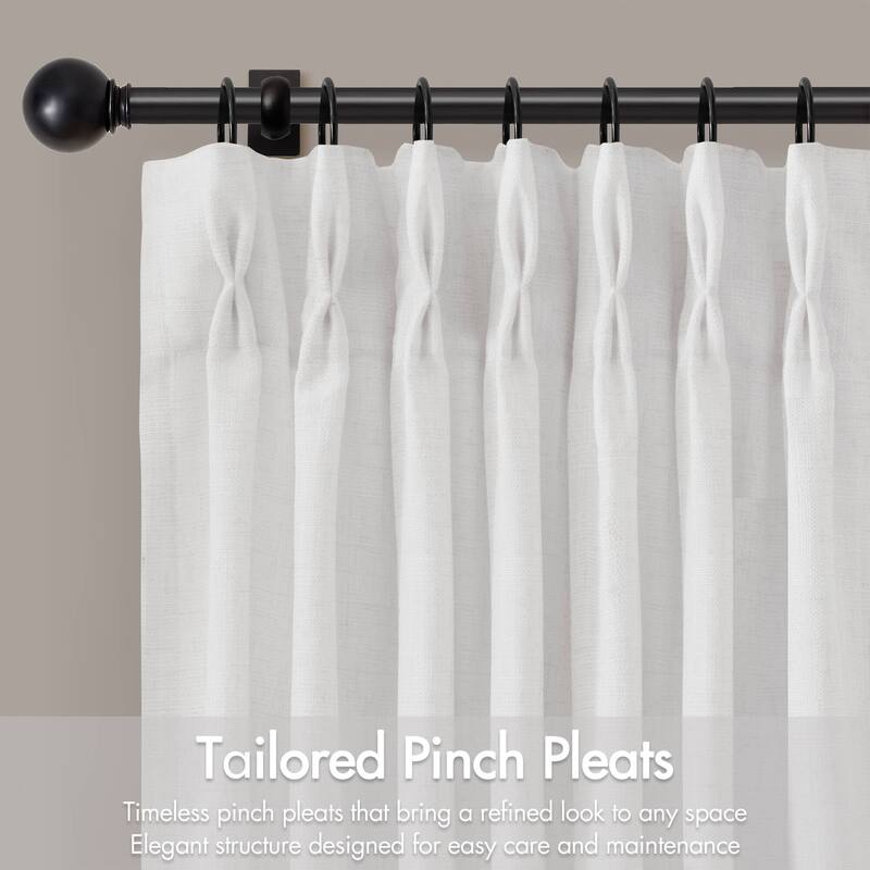 Madison Park Emery 300gsm poly linen with 7 pinch pleat per pc