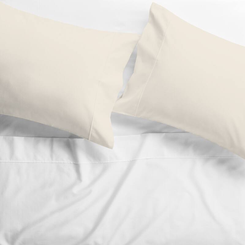 Purity Home Organic 100% Cotton Ultra-Light Percale Pillowcase Set