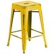 preview thumbnail 57 of 64, Backless Distressed Metal Indoor/Outdoor Counter Height Stool