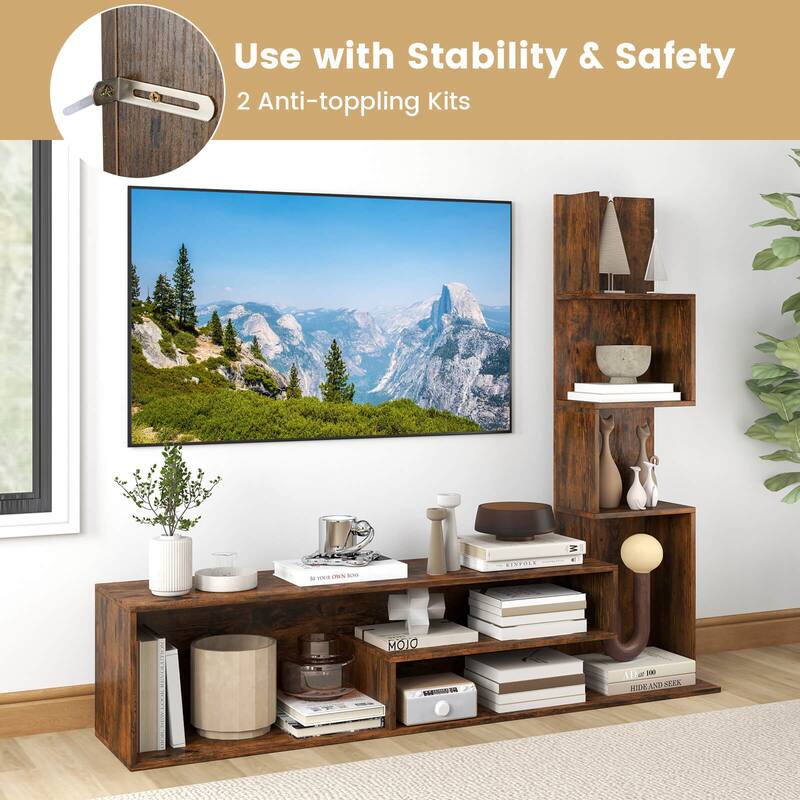 Costway Cube TV Stand for TVs up to 50" Media Console Table with - See Details