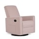 preview thumbnail 7 of 18, Evolur Raleigh Glider in Light Sand, Upholstered Plush Seating 360° Swivel Glider Rocking Chair Rose