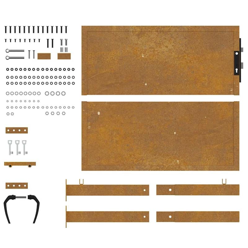 vidaXL Garden Gate Corten Steel