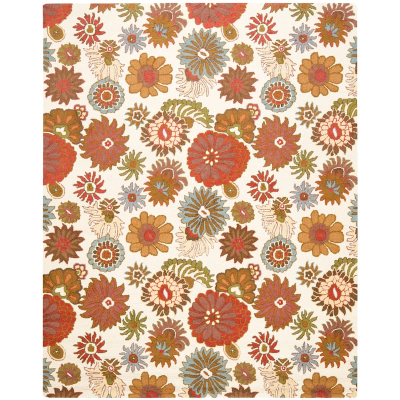 SAFAVIEH Handmade Blossom Arpita Modern Floral Wool Rug - 8' x 10' - Ivory/Multi