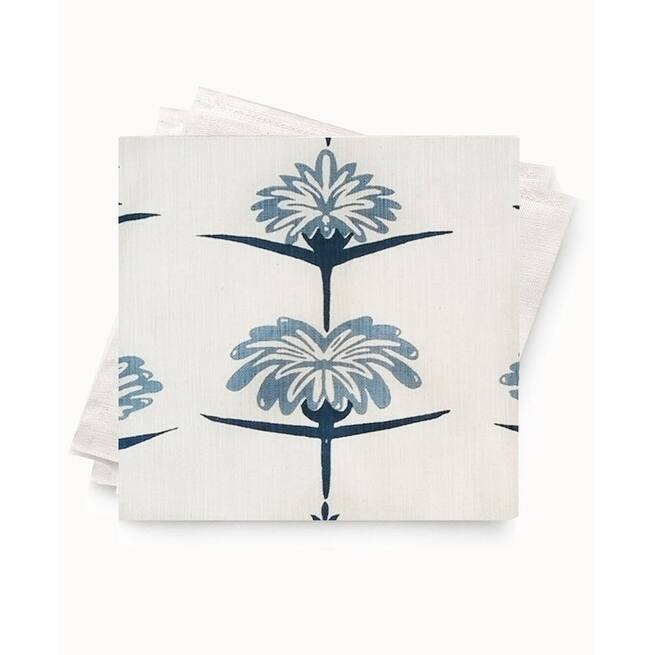 French Home Set of 4 Tropical Garden Napkins - Indigo and Sky