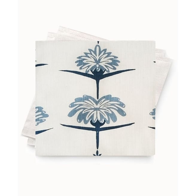 French Home Set of 4 Tropical Garden Napkins - Indigo and Sky