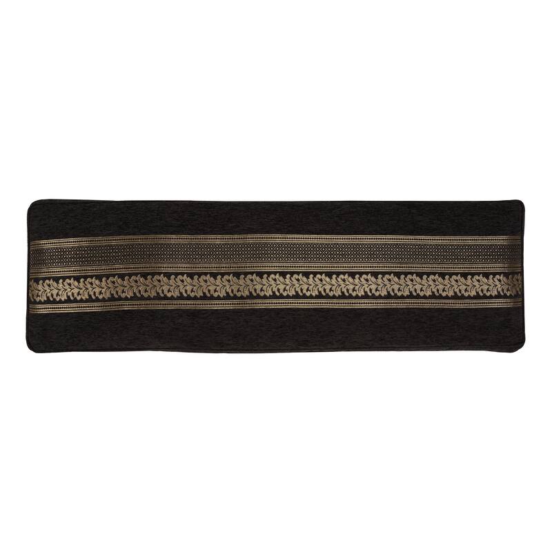 J. Queen New York Laurenza Black Bolster Decorative Throw Pillow