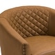 preview thumbnail 86 of 90, Axia Barrel PU Leather Accent Chair with Nailhead Trim