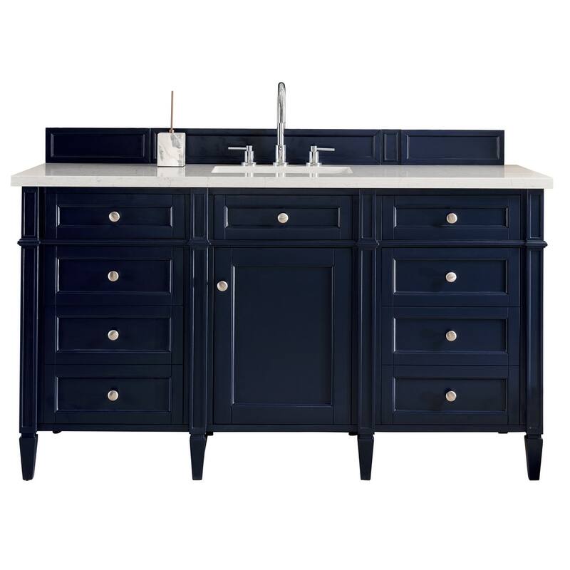 James Martin Vanities 650-V60S-3WZ Brittany 60" Single Basin Poplar - Victory Blue - Painted