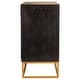 preview thumbnail 4 of 6, Zara 2-door 40-inch Wood Accent Storage Cabinet Black Walnut