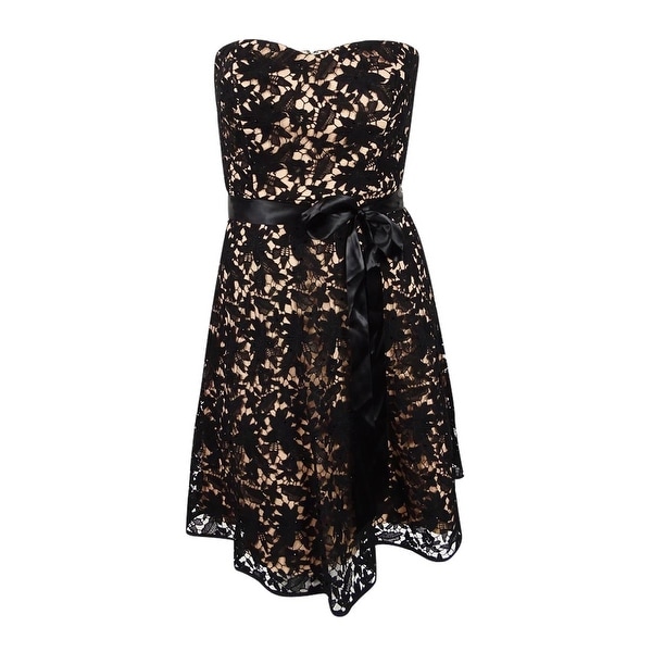 city chic black strapless dress