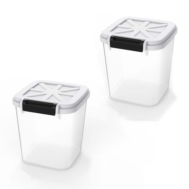 HANAMYA Rice Storage Container with Measuring Cup - 20-lb, 2 count
