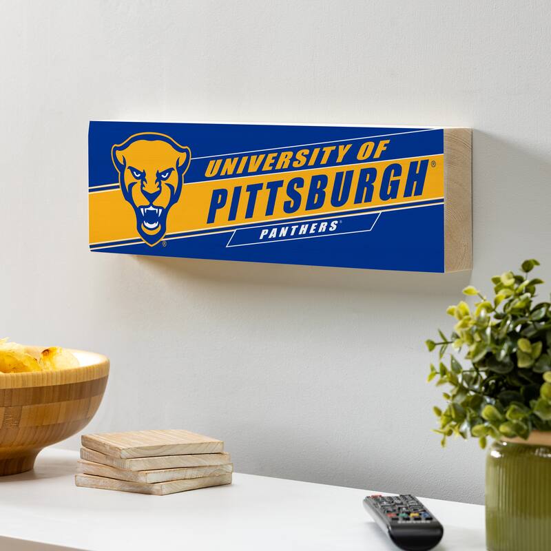 University of Pittsburgh Wooden Tabletop Mantel Shelf Sign