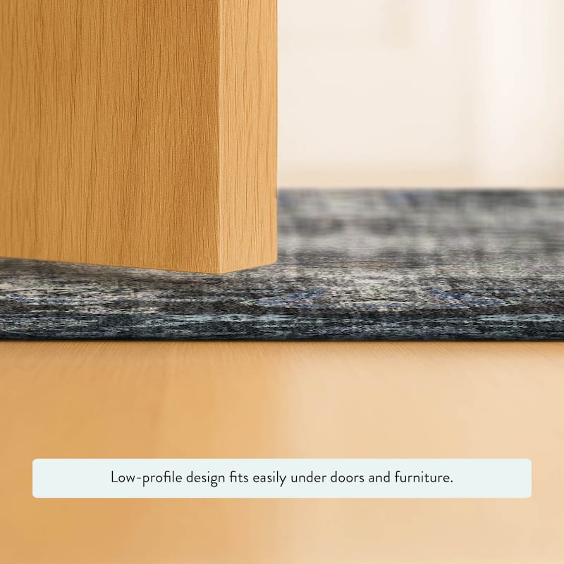 Machine Washable Indoor/ Outdoor Traditional Awaka Chantille Rug