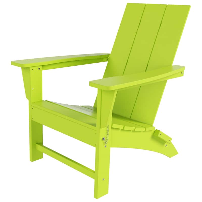 Shoreside Modern Eco-Friendly All Weather Commercial-Residential Folding Adirondack Chair