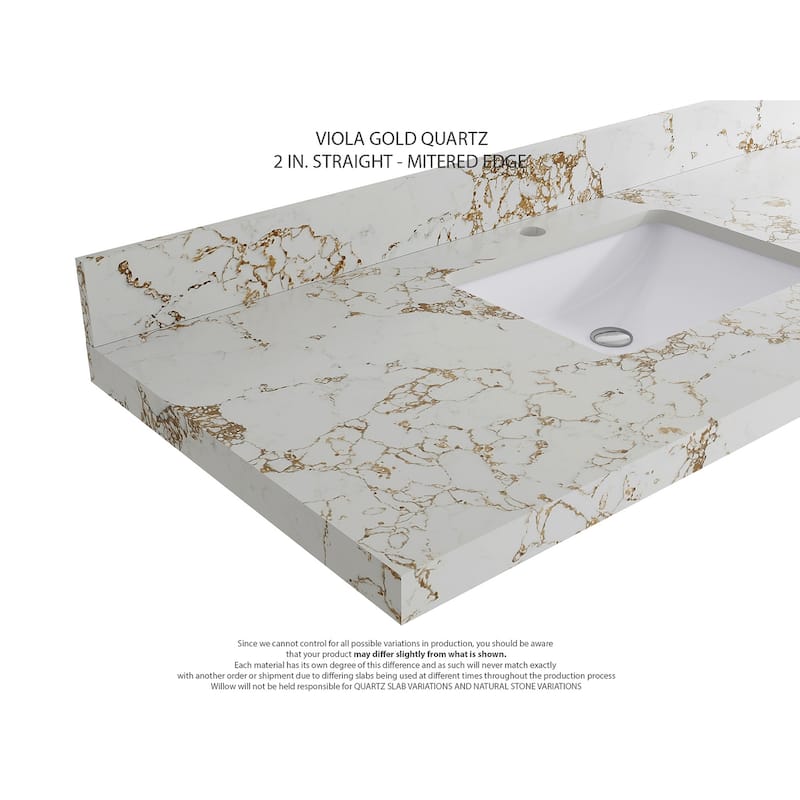 Willow Collections 36 in. W x 22 in. D Aberdeen Right Offset Sink Bathroom Vanity with Countertop