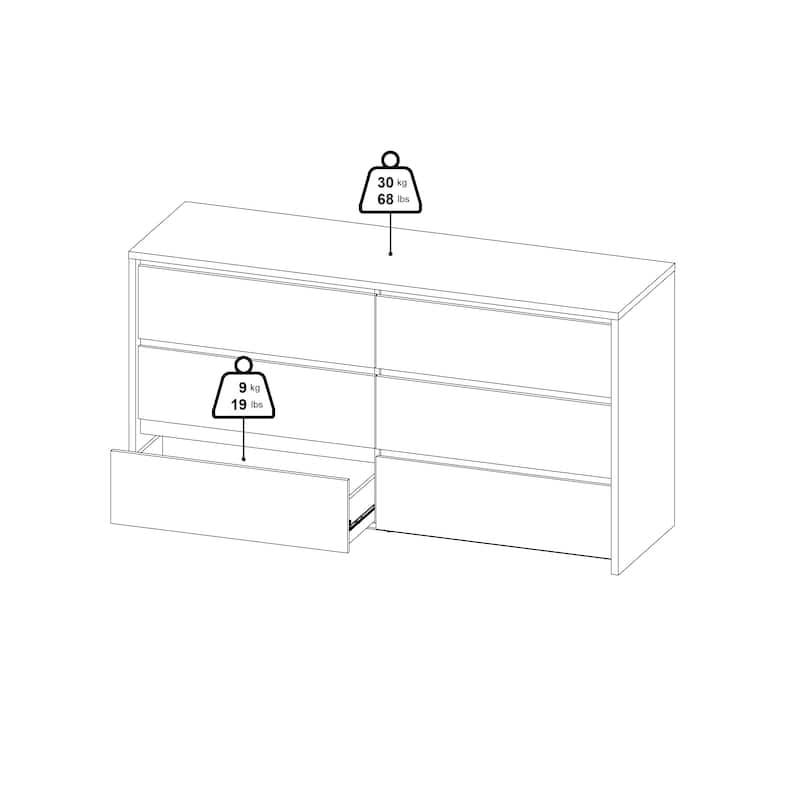 Porch & Den Next 6-Drawer Double Dresser