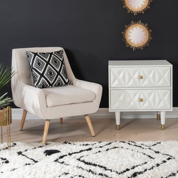 Arlo White Faux Sherpa Accent Chair. Opens flyout.