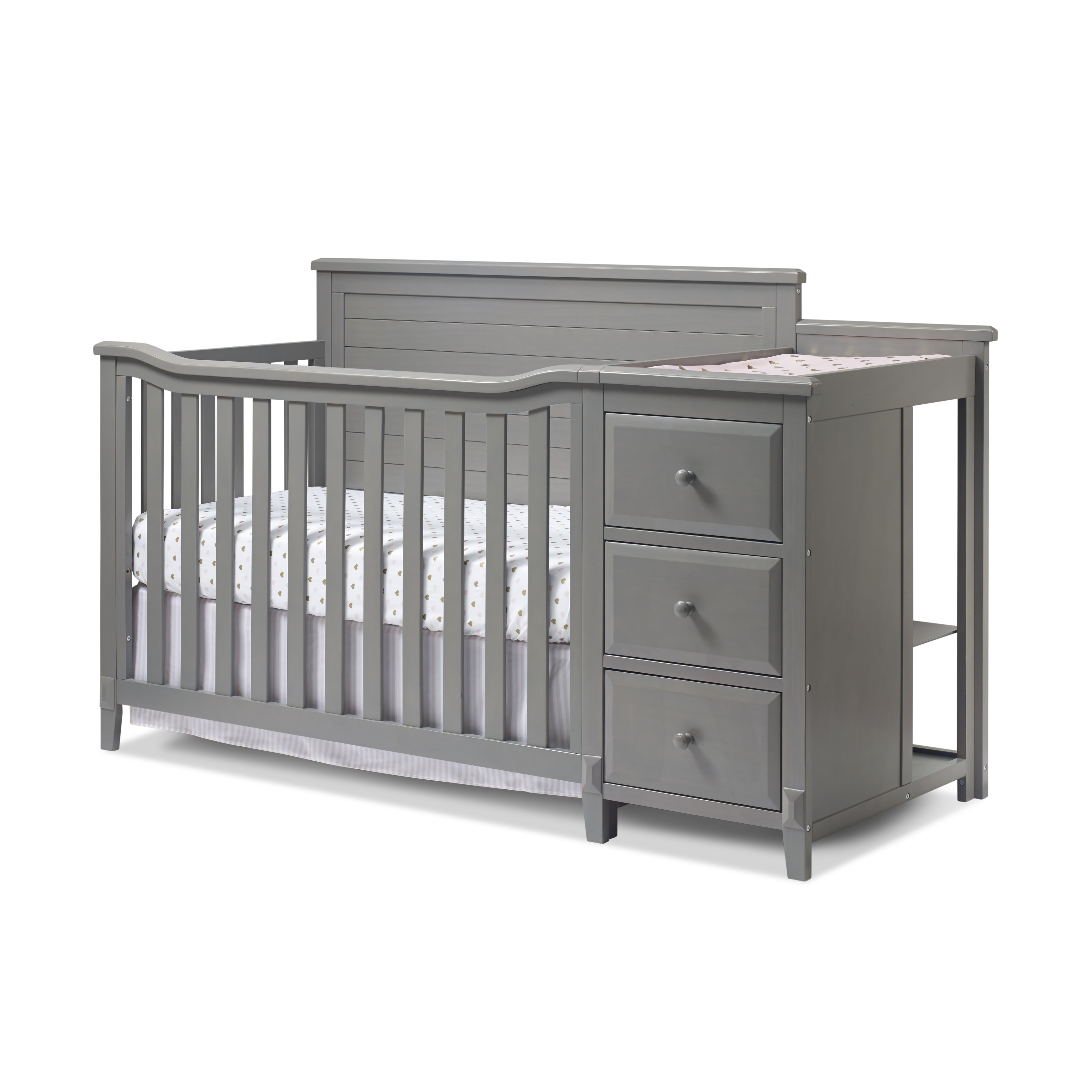 Panel Crib Sorelle Berkley Toddler Rail White Changing Table