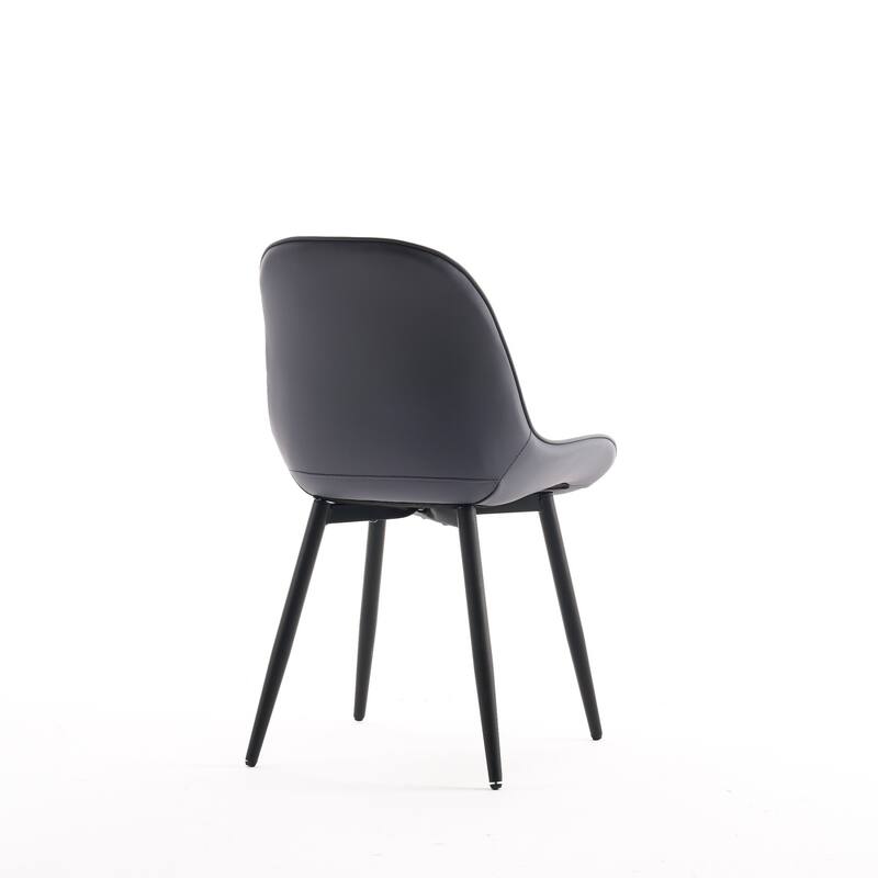 Modern Dining Chairs Set of 2 with Curved Backrest