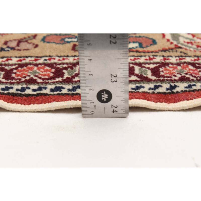 ECARPETGALLERY Hand-knotted Hereke Cream Wool Rug - 3'10 x 6'0