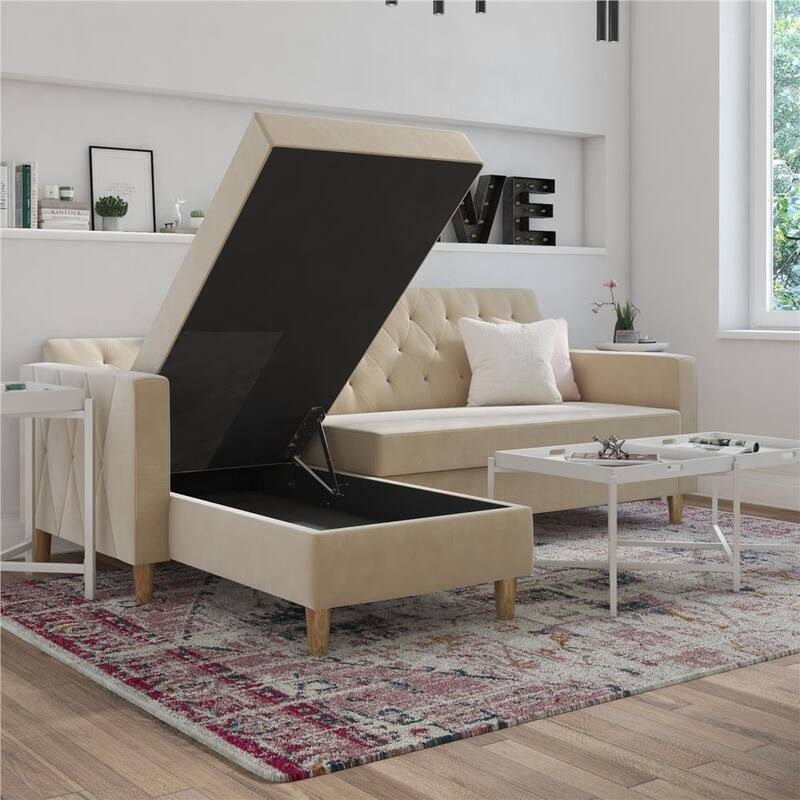 CosmoLiving by Cosmopolitan Liberty Sectional Futon with Storage