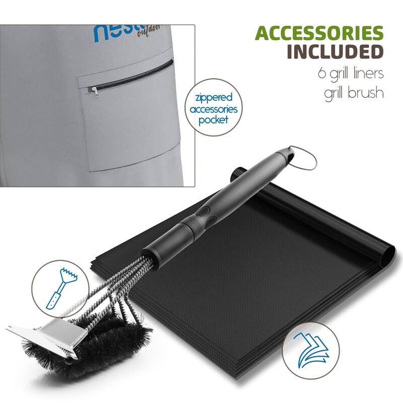 Empyrean Heavy Duty Waterproof Barbeque 600D Gas Grill Cover - BBQ Cover, UV & Fade Resistant