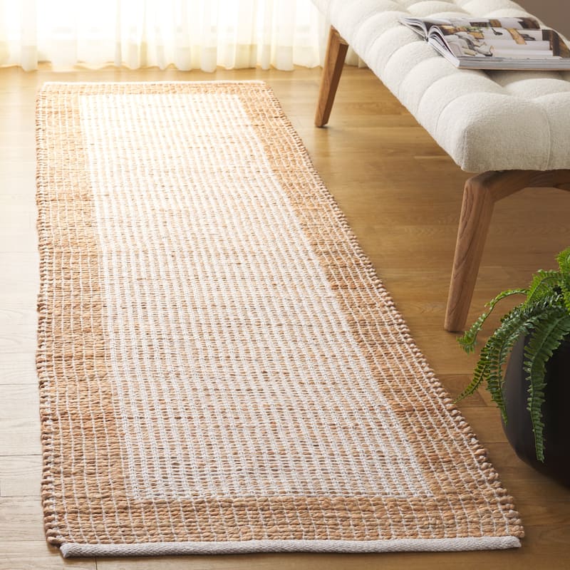SAFAVIEH Handmade Natural Fiber Lence Farmhouse Jute Rug - 2'3" x 8' Runner - Natural/Ivory - 2'3" x 8' Runner