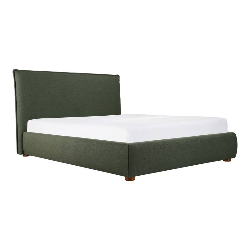 King Size Bed Frame - Upholstered Bedroom Bed with Headboard - Antique Style Bed