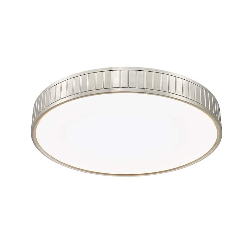 Madison by Z-Lite 1 Light Flush Mount in Brushed Nickel with Frosted Acrylic Shade. - Brushed Nickel