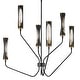 preview thumbnail 1 of 5, Maxim 16176 Regent 6 Light 36" Wide LED Abstract Chandelier Black / Antique Brass