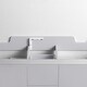 preview thumbnail 15 of 17, Ove Decors Lelio III 60 in. Double Sink Vanity in Grey Brushed Nickel