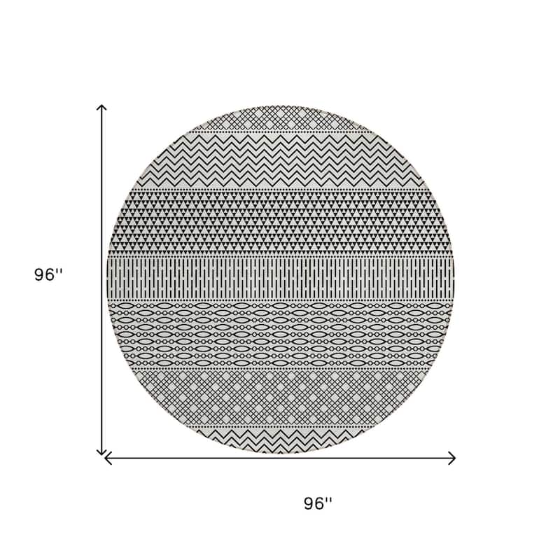 HomeRoots Chevron Modern Rectangle Outdoor Rug