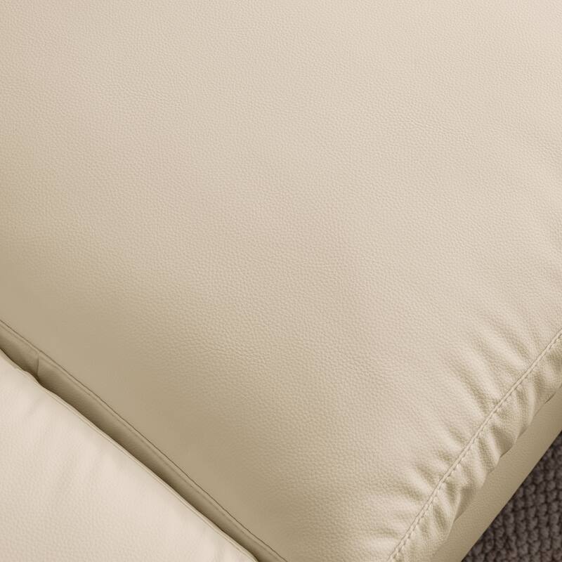 Modern 81" L-Shaped Sofa with Technical Leather Upholstery, Reversible Chaise Lounge