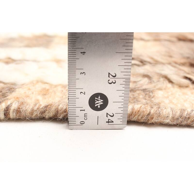 ECARPETGALLERY Hand-knotted Tangier Brown Wool Rug - 5'3 x 7'11