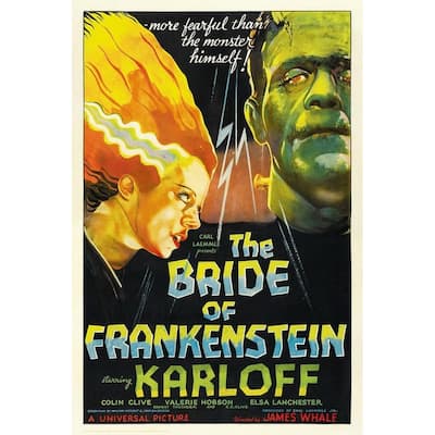 Bride of Frankenstien Art Poster - 24 x 36 Inch