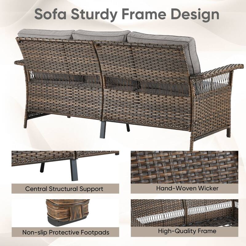 Outdoor Glider Chair with Soft Cushion